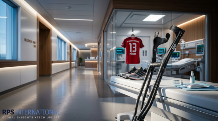 Bayern Munich Star Sidelined for 3 Months Following Knee Surgery Recovery room setting following a professional athlete's knee surgery.