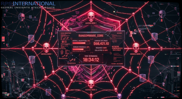 Illustration of a Ransomware-as-a-Service (RaaS) network showing the professionalization of cybercrime.