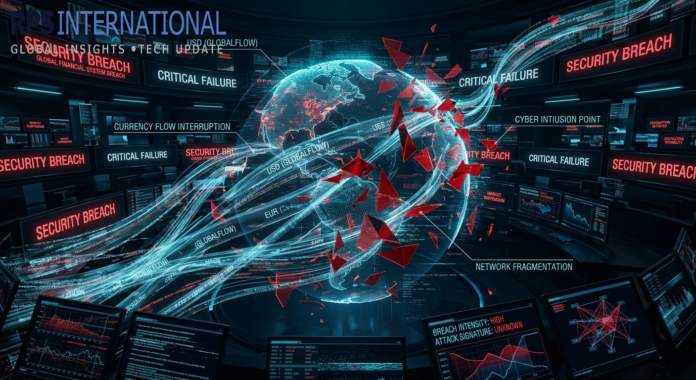 Global Financial Institutions Warn of Increased State-Sponsored Hacking Digital visualization of state-sponsored cyberattacks targeting global financial messaging systems in 2026