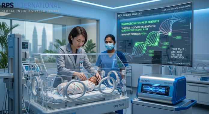 How Genomic Sequencing is Shortening the Diagnosis Odyssey A portable genomic sequencer providing rapid diagnosis for a rare disease in a hospital setting.