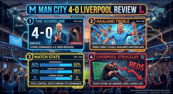 Man City 4-0 Liverpool Review MAN CITY 4-0 LIVERPOOL REVIEW (APRIL 4, 2026)