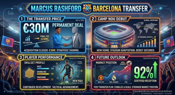 Marcus Rashford Barcelona Transfer €30M Permanent Deal €30M permanent Marcus Rashford transfer
