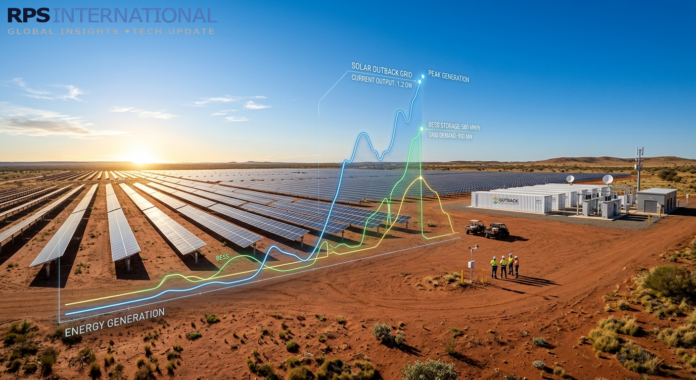 Record Solar Power Grid Integration Achieved in Q1 Massive solar farm and battery storage facility in Australia, symbolizing the 2026 renewable energy record.
