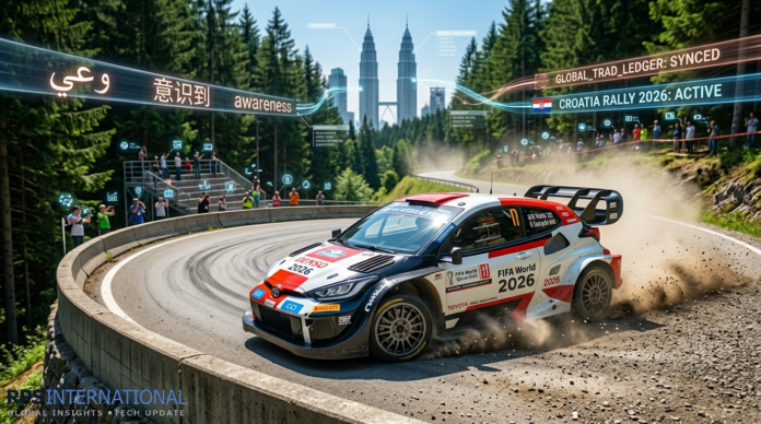 Toyota Gazoo Racing Dominates Day One on Challenging Tarmac Toyota GR Yaris Rally1 navigating the technical tarmac stages of the Croatia Rally.