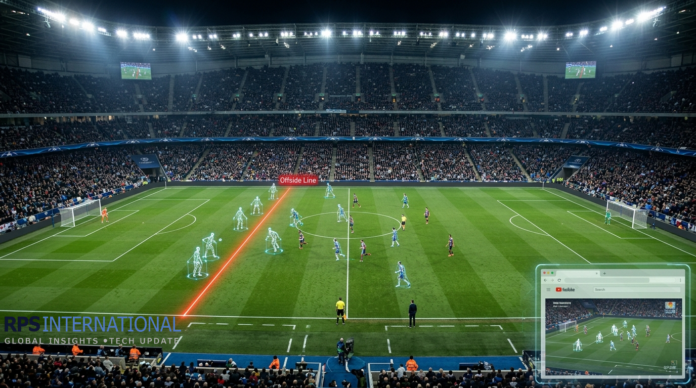 AI-driven skeletal tracking technology for semi-automated offside decisions in football.