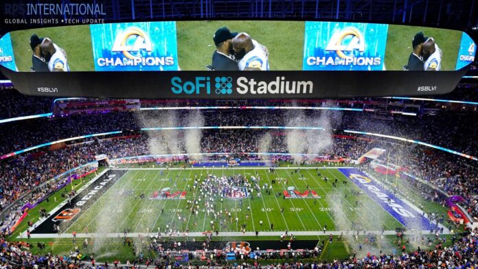 skysports-sofi-stadium-super-bowl_6392414 Concept art of the Super Bowl LXI Halftime Show stage at SoFi Stadium in Los Angeles.