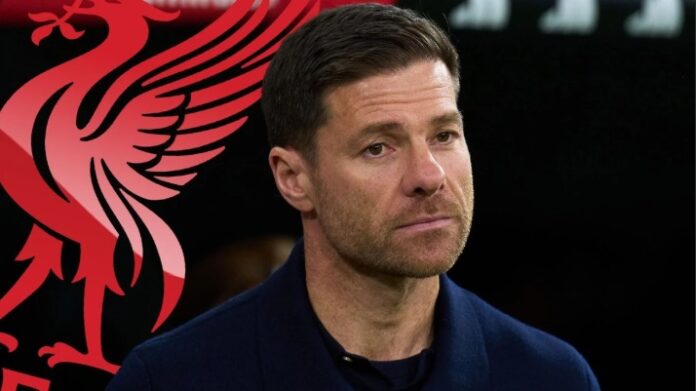 Xabi Alonso Addresses Liverpool Links Amid Stunning Season Xabi Alonso looking toward the pitch, fueling Liverpool managerial rumors.